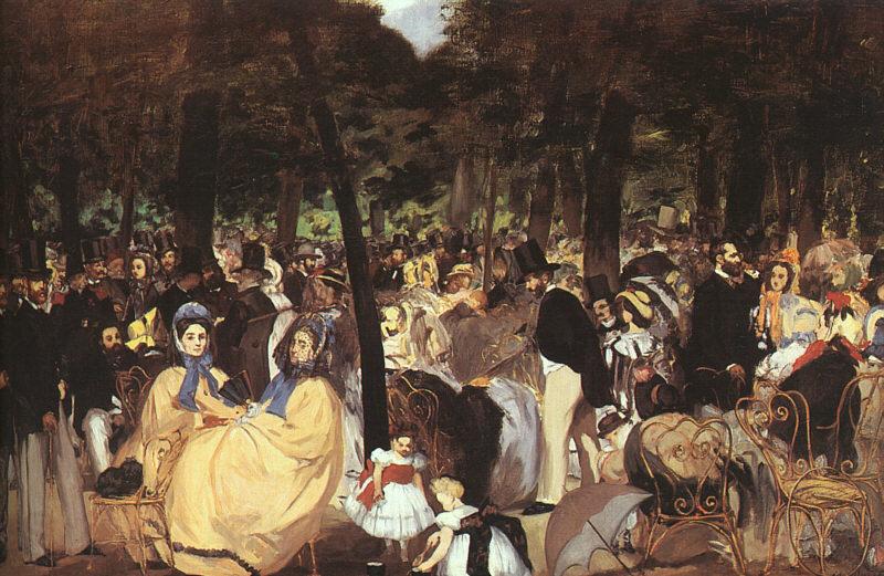 Edouard Manet Concert in the Tuileries Spain oil painting art